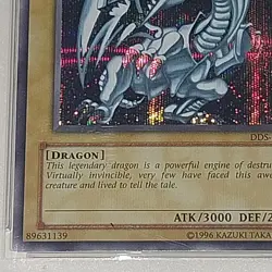 PSA 9 Mint 2002 Yu-Gi-Oh! Blue-Eyes White Dragon Dark Duel Stories DDS-001 Promo - Image 5