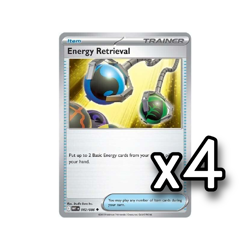 4x Energy Retrieval 082/086 White Flare English Pokemon Card Non Foil x4 - Image 1