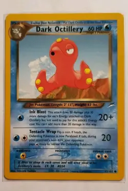 Dark Octillery 62/105 Neo Destiny Vintage Pokemon Card TCG - Image 1