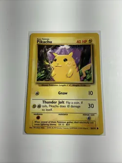 Pikachu 058/102 Base Set Regular Pokemon Card TCG - Image 1