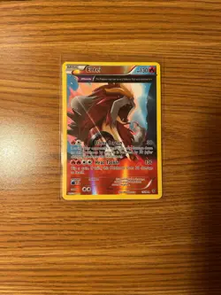 Pokemon Card TCG Entei 15/98 XY Ancient Orgins Reverse Holo Rare Full Art LP - Image 1