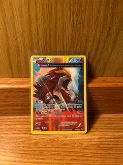 Pokemon Card TCG Entei 15/98 XY Ancient Orgins Reverse Holo Rare Full Art LP - Image 2