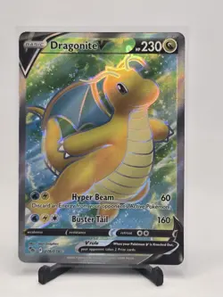 NEAR MINT! Dragonite V (076/078) Pokemon Go Ultra Rare Full Art Holo Card! - Image 1
