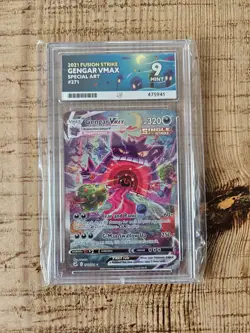 Pokemon TCG Gengar VMAX 271/264 Fusion Strike Ace 9 3 10 subgrades - Image 1