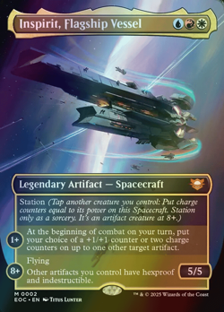MTG Inspirit, Flagship Vessel Borderless Foil ** eoc ** En - Image 1