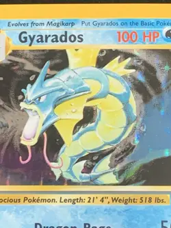 1999 Pokemon Base Set GYRADOS #6/102 HOLO Rare LP - Image 4
