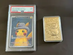 2023 POKEMON SVP EN PIKACHU/GREY FELT HAT POKEMON X VAN GOH 9 PSA MINT AUTHENTIC - Image 1