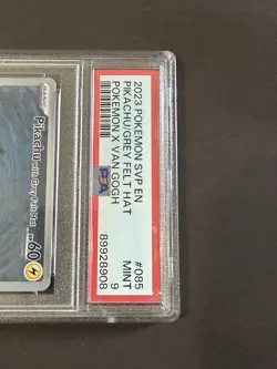2023 POKEMON SVP EN PIKACHU/GREY FELT HAT POKEMON X VAN GOH 9 PSA MINT AUTHENTIC - Image 4