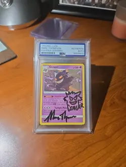 Gengar 5/62 Fossil Holo Signed by Marc Thompson Voice Actor Light Play Pokemon - Image 1