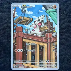 Pokemon TCG Black Bolt Timburr 125/086 Illustration Rare - Fresh Pull - Image 1