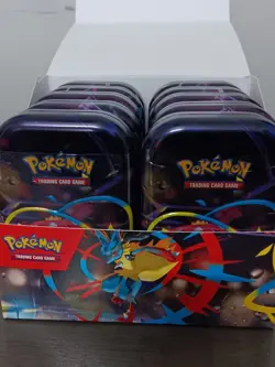 Lot of 10 Sealed Mega Evolution Mega Heroes Mini Tins Pokemon TCG w/ Display Box - Image 1