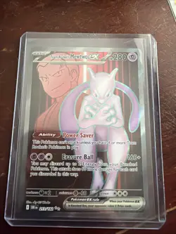 Pokemon TCG Team Rockets Mewtwo EX 213/182 Full Art Destined Rivals Near Mint - Image 1