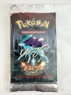 VTG WotC German Pokemon Neo Revelation Unlimited Suicune Booster Pack **HEAVY** - Image 1