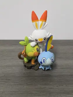 Pokemon TCG Sword & Shield Collection Figures Grookey Scorbunny Sobble Galar - Image 1
