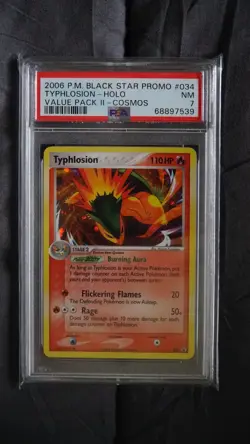 Pokemon TCG Typhlosion Holo 034 PSA 7 Near Mint 2006 Value Pack II Promo - Image 1
