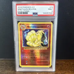 2016 Pokemon Evolutions XY Ninetales Reverse Holo PSA 9 MINT 15/108 Reverse Foil - Image 1