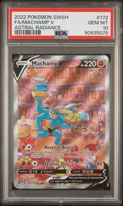 Machamp V 172/189 PSA 10 - 2022 Pokemon SWSH Astral Radiance Alt Art - Image 1