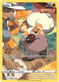 Pokemon TCG Rockruff TG07/TG30 Trainer Gallery Rare Silver Tempest NM/M - Image 1