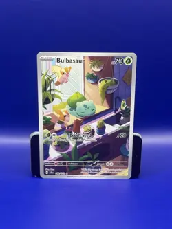 Pokemon TCG Bulbasaur Stellar Crown Scarlet & Violet Illustration Rare 143/142 - Image 1