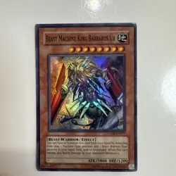 Yugioh Beast Machine King Barbaros Ur ANPR-EN097 Super Rare holo near mint condi - Image 1
