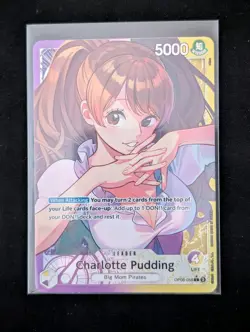 One Piece TCG Charlotte Pudding OP08-058 Alt Art Leader Two Legends English NM/M - Image 1