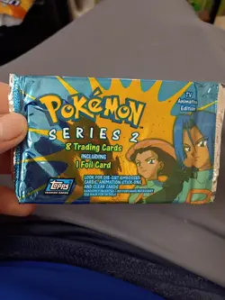 Topps Pokemon Series 2 8 Trading Cards Including 1 Foil Card Factory Sealed - Image 1