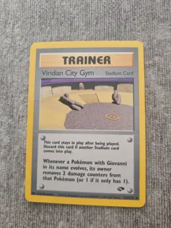Viridian City Gym 123/132 - Gym Challenge Pokemon WOTC Vintage LP Rare Card TCG - Image 1