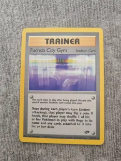 Pokemon Gym Challenge Fuchsia City Gym 114/132 WOTC Uncommon Card Very LP - Image 1