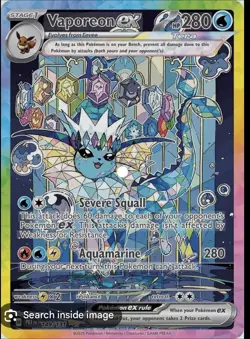 Pokemon Vaporeon ex Tera Holo PRE EN 149/131 English Pokemon TCG Pokemon ex Card - Image 1