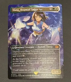 Yuna, Hope of Spira - Chocobo Track Foil - Borderless - Final Fantasy #0571 MTG - Image 1