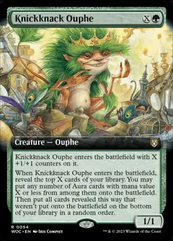 MTG Knickknack Ouphe Extended Art ** Wilds of Eldraine Commander ** English - Image 1