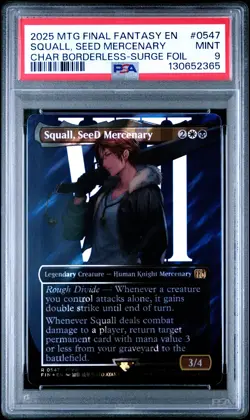 2025 MTG FINAL FANTASY #0547 SQUALL, SEED MERCENARY PSA 9 - Image 1