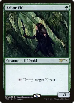 MTG Arbor Elf Wizardsplaynetwork Storechampionship ** pw21 ** En (NM) - Image 1