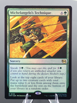Michelangelos Technique Foil Teenage Mutant Ninja Turtles MTG NM R 122 - Image 1