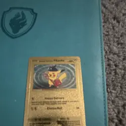 Pokemon Pikachu Gold Metal Special Delivery Foil Card Electro Ball 60HP TCG - Image 1