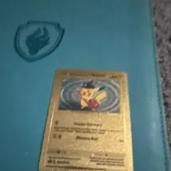 Pokemon Pikachu Gold Metal Special Delivery Foil Card Electro Ball 60HP TCG - Image 3