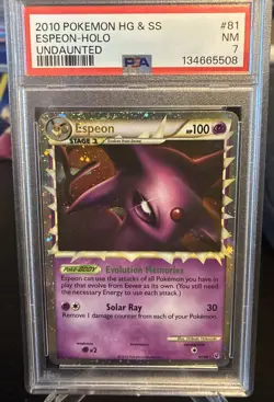 PSA 7 NM Pokemon 2010 UNDAUNTED ESPEON PRIME Ultra Rare Holo #81/90 - Image 1