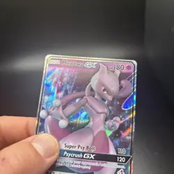 Mewtwo GX 31/68 Hidden Fates Holo Pokemon Card HP/DMG -c - Image 3