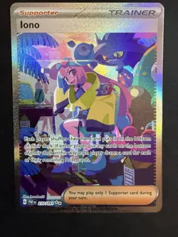 Iono Pokemon TCG Sir Paldean Fates Holo Card 237/091 NM Condition - Image 1
