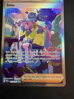 Iono Pokemon TCG Sir Paldean Fates Holo Card 237/091 NM Condition - Image 2