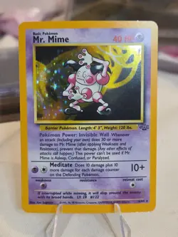 Pokemon: Mr. Mime 1st Edition #6/64 Holo Rare Jungle 1999 Vintage WOTC - LP - Image 1