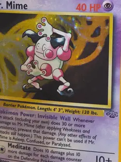 Pokemon: Mr. Mime 1st Edition #6/64 Holo Rare Jungle 1999 Vintage WOTC - LP - Image 4