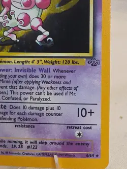 Pokemon: Mr. Mime 1st Edition #6/64 Holo Rare Jungle 1999 Vintage WOTC - LP - Image 5