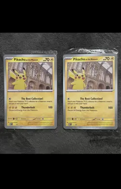 Pokemon TCG Pikachu At The Museum Jumbo Promo Card X2 - Image 1