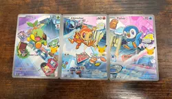 Pokemon First Partner Illustration Rare Promos - Turtwig Chimchar Piplup BSP - Image 1