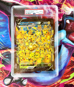 PSA 10 - 2021 POKEMON SWSH BLACK STAR PROMO PIKACHU V-UNION JUMBO - Image 1