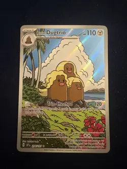Alolan Dugtrio 208/191 Illustration Rare SV: Surging Sparks Pokemon TCG NM - Image 1