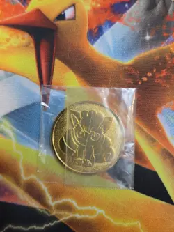 Pokemon Vulpix / Alolan Gold Metal Coin Rokon's Crystal Season Box Japanese - Image 3