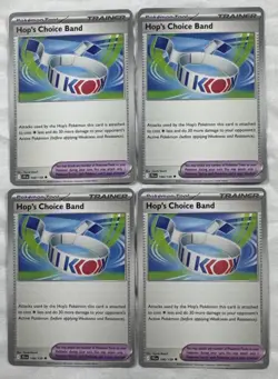 4x Hop's Choice Band 148/159 - Journey Together Pokemon TCG Playset NM - Image 1