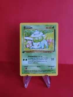Pokemon Karten Sammlung - Starter Bisasam 44/102 1. Edition Base - VG-Excellent - Image 1